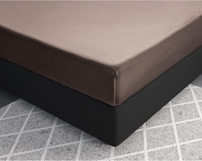 Primaviera DeLuxe Hoeslaken Satijn Taupe - 200 x 220 cm + 30 cm hoekhoogte