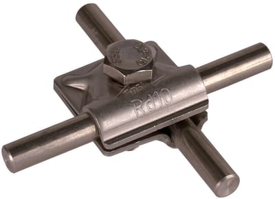 Dehn MV klem met zeskantbout 10mm roestvrij staal - 391059