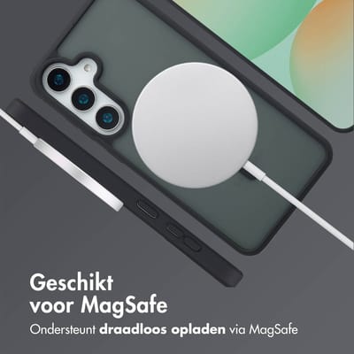 imoshion Hoesje - Geschikt voor Samsung Galaxy S25 Plus - Color Guard Backcover met Magnetische Ring - Zwart