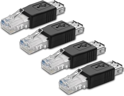 4 Stuks USB 2.0 Vrouwelijk naar RJ45 Mannelijk Ethernet Netwerk Adapter - 10/100Mbps