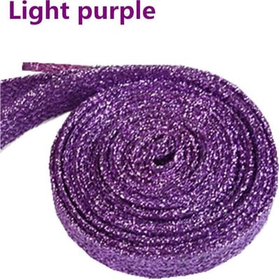 Jumada's - Glitter Schoenveters - Veters - Sneakerveters - Veters - Laces - Plat - 110cm - Lichtpaars