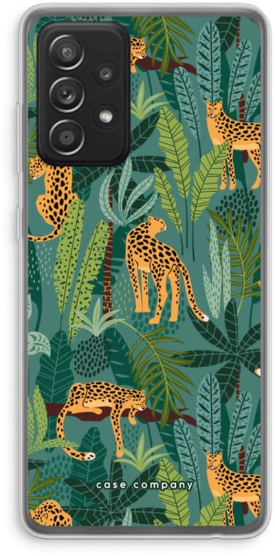 Case Company® - Hoesje geschikt voor Samsung Galaxy A52s 5G hoesje - Luipaard 2 - Soft Cover Telefoonhoesje - Bescherming aan alle Kanten en Schermrand