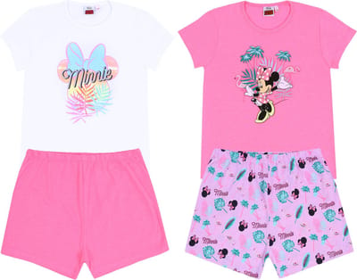 2 x Roze pyjama, flamingo's Minnie Mouse DISNEY