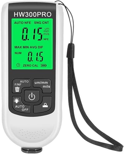 EXCITAT Tester - Lakdiktemeter - Digitale tester - met display - Geschikt voor auto's, reparatiewerkplaatsen, inspecties op locatie