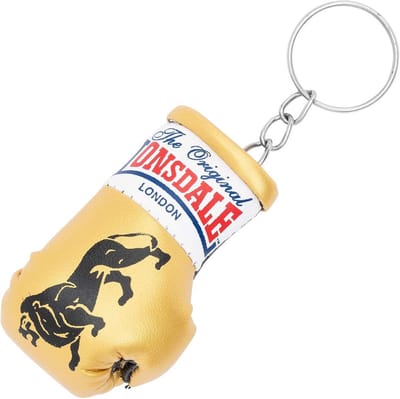 Mini Bokshandschoen - Sleutelhanger Bokshandschoen - Accessoire - Detailgetrouw Ontwerp - 7 x 4 x 3 cm - Goud Zwart
