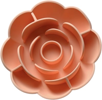 Slowfeeder Roos - Likmat hond - Anti schrokbak hond - Slowfeeder hond - Voerbak hond - Denkspel hond - Snuffelmat - Voerpuzzel - Likmatten - Antischrok voerbak - Peach - Trimmi