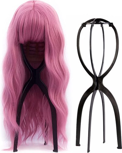 SassyGoods Pruikenhouder Pruikenstandaard - Pruiken Hoofd Standaard - Wig stand - Voor Lange en korte pruiken - 51 cm