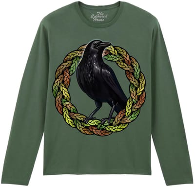 Crow Celtic Knot The Coloured House Longsleeve T-shirt XXL