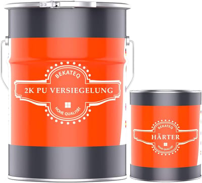 BEKATEQ 2K PU Sealer kleurloos 2,5L voor buiten en binnen I UV-bestendig en waterbestendig I Blanke lak glanzend I Verzegeling voor hout, beton, tegels, steen, metaal I voor wanden & vloeren LS-735