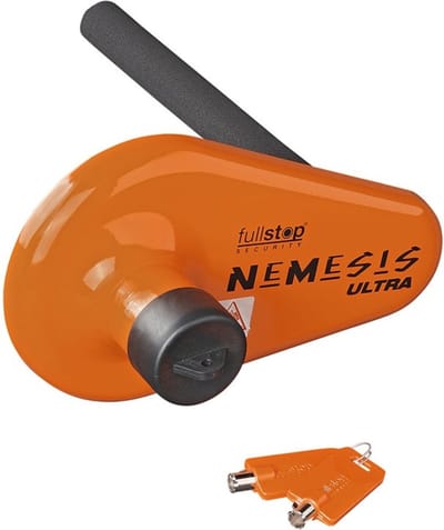 ProPlus Wielklem Nemesis Ultra – Anti-diefstal - Parkeerklem - Beveiliging - SCM-gekeurd - Geschikt voor Caravan en Aanhanger – Eenvoudige montage – Met cilinderslot - Inclusief Opbergtas, Wielbout en 2 sleutels – Oranje