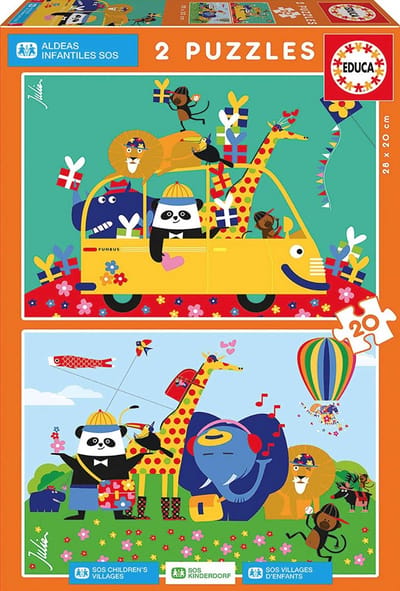 Een kleurrijke beestenboel - 2 x 20 stukjes