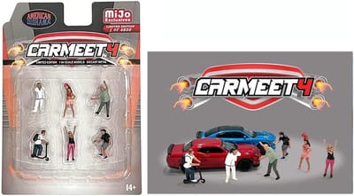 Metalen Figuren Set - Diorama Accessoires - Model Auto Display - Zes Gedetailleerde Figuren - Schaal 1:64