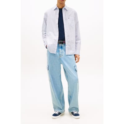 Tommy Hilfiger Tjm Regular Check Poplin Shirt Ecru Check Größe: M | Casual hemden Outlet | Herren | Braun