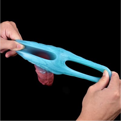 Sillicone Penis Sleeve Yosnex Unicorny Roze/Blauw