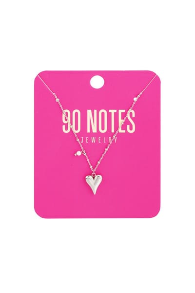 90 NOTES - Dainty Love Ketting - zilverkleurig