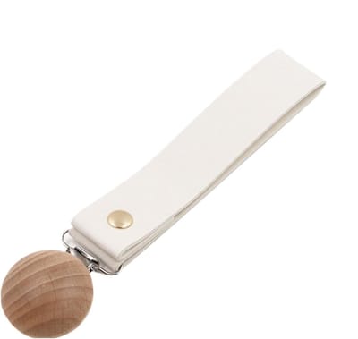 Dekclip Kinderwagen - Baby Dekenclip - Baby Comfort - Natuurlijk Hout - 13 x 3 cm - Wit