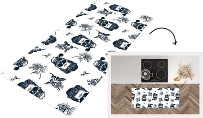 Keukenloper - Loper keuken - Patronen - Schedel - Rozen - Piraten - 120x50 cm - Keukenloper vinyl