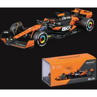 Bburago 1:43 F1 Model Met Helm Legering Minatuur Diecast Formule Raceauto Speelgoed Mcl38 W15 Sf24 Rb20 A524