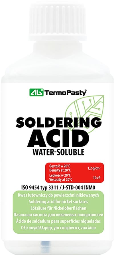 Termopasty | AGT-253 | Soldeerzuur voor moeilijk te solderen nikkel oppervlakken | 50 ml. flesje met kwast