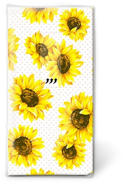 P+D - Zakdoeken - Sunflower Garden - 1 pakje=10 zakdoeken - Zonnebloemen - Tafeldecoratie - Decoupage - Cadeautje - Feestje - Geschenkenlaantje