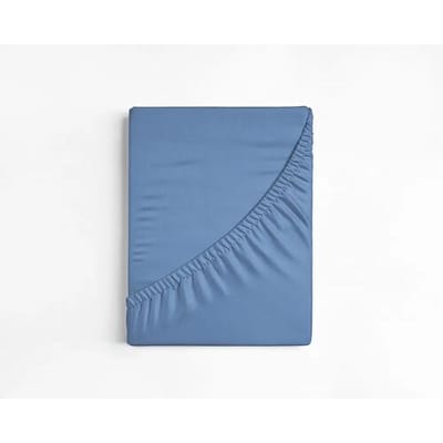 Dreamhouse Hoeslaken Katoen Blauw - 90 x 200 cm + 30 cm hoekhoogte