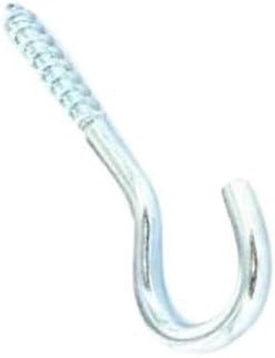 Schuifhaak - Haak met schroefdraad - Bevestigen van objecten - Verzinkte staalconstructie - 60x10mm - Zilverkleurig