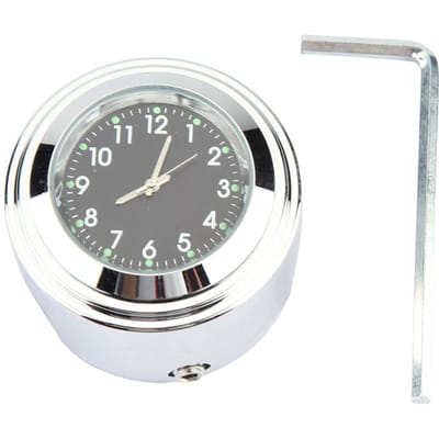 7/8  1  Motorfiets Stuurbevestiging Horloge   Tijdregistratie   Klok (Zwart)