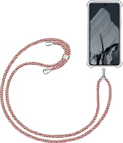 Telefoonkoord + Hoesje Geschikt voor Google Pixel 8 - Lengte Verstelbaar - Telefoonketting - Shock Proof Case - Meerkleurig