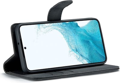 CaseBoutique Bookcase hoesje geschikt voor Samsung Galaxy S25+ - Effen Zwart - Kunstleer - 2-in-1 Magnetisch Uitneembaar Design