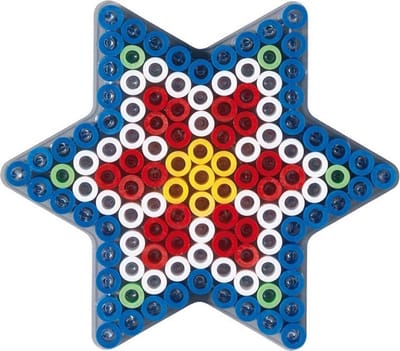 Hama MAXI STER (kerstster) strijkkralen vormpje / figuur / grondplaat voor EXTRA GROTE MAXI strijkparels (strijkkralenbordje groot) creatief kralen cadeau voor kinderen / kleuters!