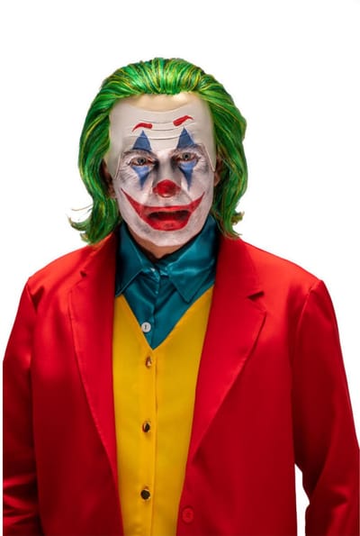 Gekke Clownpruik met latexcup Halloween