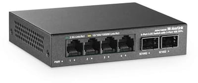 4-poorts 2.5G ethernet switch met 2x10G SFP+ slot - Fanless en compact