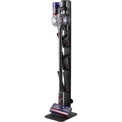 VEVOR Stofzuigerstandaard 32 x 26 x 126 cm, compatibel met Dyson G5 V15 V12 V11 V10 V8 V7 V6 Serie Staande Stofzuigers & Accessoires, Vloerstandaard, Houder met 6 Haken & Antislip Voetjes, Zwart