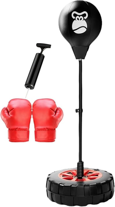 Staande Bokszak - Trainingsbal - Thuis sporten - In hoogte verstelbaar - 35cm breed