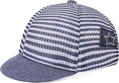 Baby petje koel verstelbaar | donkergrijs met wit | 42-48 cm - Heble
