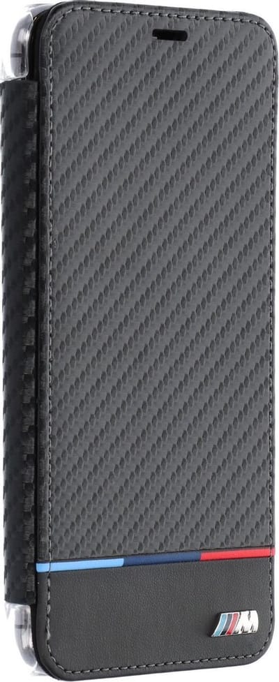 BMW hoesje iPhone XS Max - Book Case - Smooth Leather - Tricolor Stripe