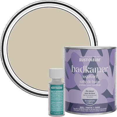 Rust-Oleum Beige Badkamer Tegelverf Hoogglans - Zilversalie 750ml