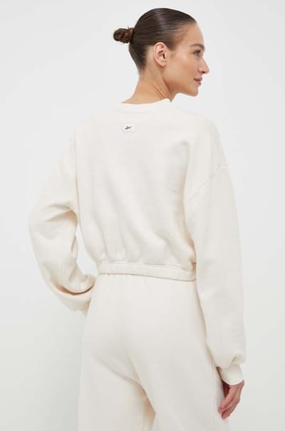 Reebok - Dames Casual Katoenen Sweater - Beige - Maat M
