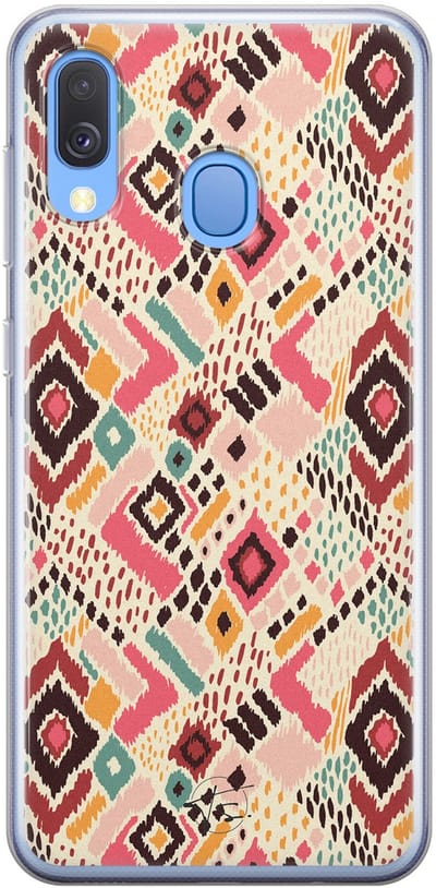 Hoesje geschikt voor Samsung Galaxy A40 - Boho vibes - Soft Case - TPU - Print - Multi - Mooie Telefoonhoesjes