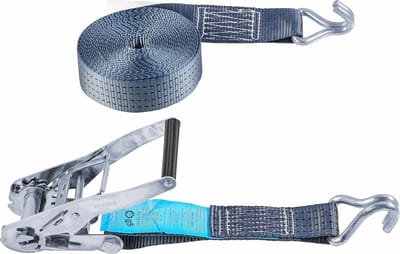 Sjorband 8 m x 50 mm - 4000 kg Maximale Belastbaarheid - Met Spanratel & Puntige Haak - Polyester Lading Vastzetten
