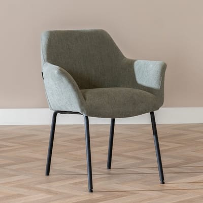 Bronx71® Scandinavische eetkamerstoel Sten gerecyclede stof groen - stoel