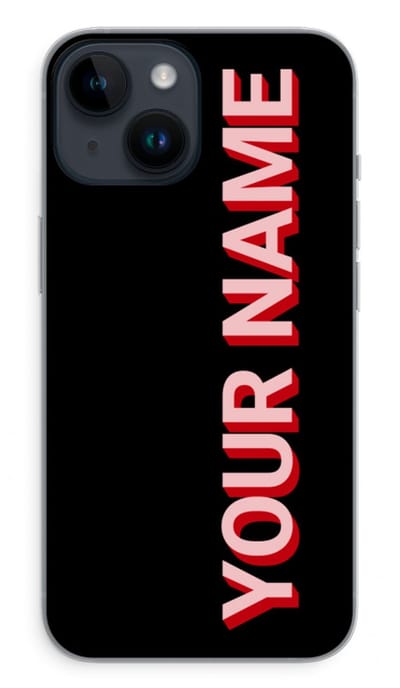 Gepersonaliseerd - Case Company® - Hoesje geschikt voor iPhone 14 hoesje - Namecase - Soft Cover Telefoonhoesje - Bescherming aan alle Kanten en Schermrand