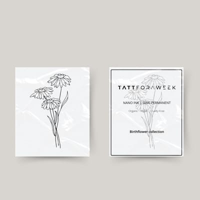 Tijdelijke tattoo birthflower april | Neptattoo volwassenen | Tijdelijke tattoo voor volwassenen | Temporary tattoo | Plaktattoos voor volwassenen | Neptattoos | Probeer zorgeloos een tattoo | tattforaweek
