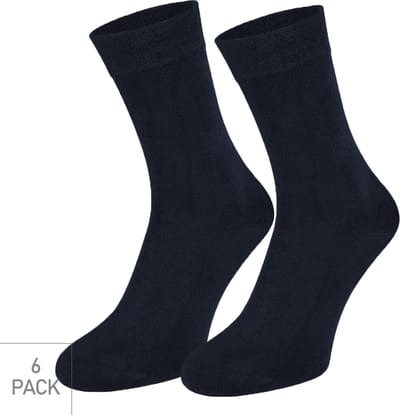 Boru Bamboo - 6-Pack - Nette Sokken - Bamboe - Naadloos - Heren / Dames - marine - 35-38 - 2301