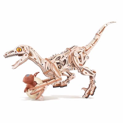 Robotime, DIY 3D Modelbouwpakket Velociraptor Dinosaurus, LD01, 41,5x10,5x21cm