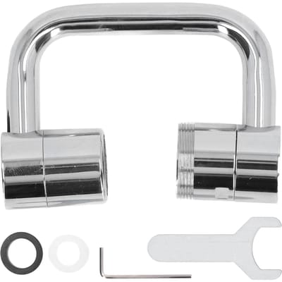 Prolongateur de Robinet Cuivre Acier Inoxydable ABS 1080 Degrés Diamètre Interne 22mm Adaptateur de Robinet Rotatif gray