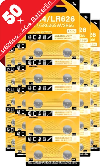 Maxenza sr626sw -sr626sw horloge batterij - AG4 - 377 - 1.55V - 50 Batterijen