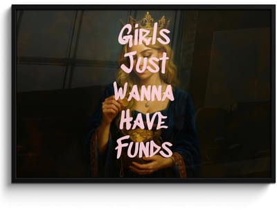 Poster in lijst - Fotolijst 120x80 cm - Posters - Kroon - Vrouw - Jurk - Opvallend - Posterlijst zwart - Decoratie - Wanddecoratie woonkamer - Muurdecoratie slaapkamer