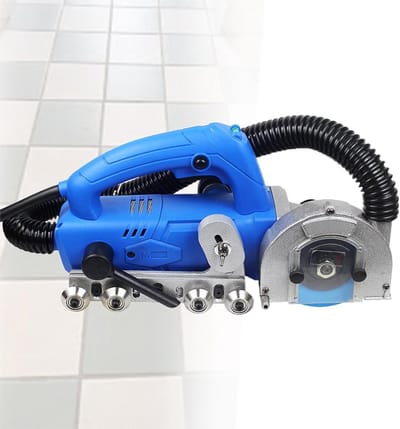 Elektrische Voegverwijderaar - Tegelreiniger Cementverwijderaar - Tegelvoegen Schoonmaken - Krachtige 1200W Motor - 100 mm Zaagblad - Grijs