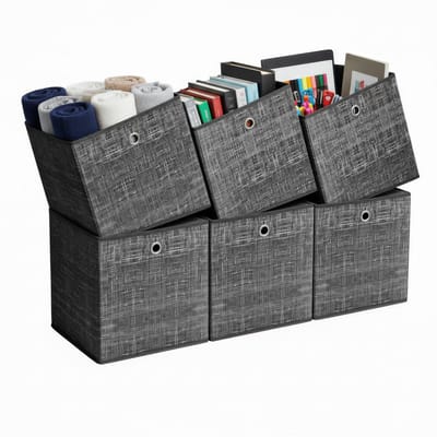 SONGMICS - Opbergbox - Opbergdoos - Van Vliesstof - Met Handgreep - Geschikt voor Kubusrekken